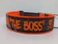 Preview: Wunschtext Namenshalsband Tarnmuster Schneetarn Camouflage orange