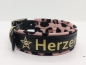 Preview: Personalisiertes Biothane Hundehalsband leopard