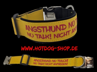 Hundehalsband Namenshalsband Wunschtexthalsband gelb