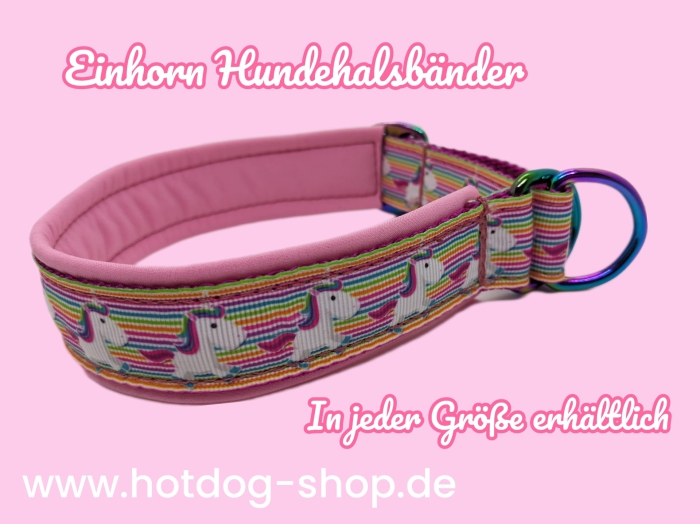 Einhorn Hundehalsband rosa