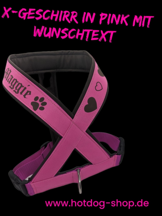 X-Geschirr Hundeführgeschirr pink