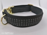 Strass Hundehalsband Strass Halsband Glitzer Halsband schwarz mit Polsterung